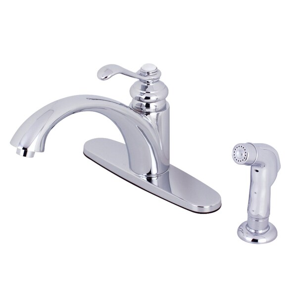 Kingston Brass KS6571TPLSP Single-Handle Kitchen Faucet, Polished Chrome KS6571TPLSP - main